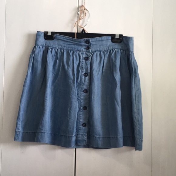 Vintage Dresses & Skirts - ♥ $10 Chambray button down circle skirt M/L